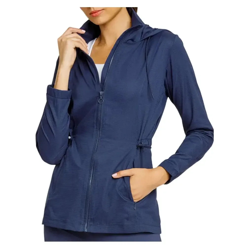 Womens Nola Long Sleeve Tennis Jacket Navy Blue-Apparel-Tail-AX2651-5347F25-Tennis Express