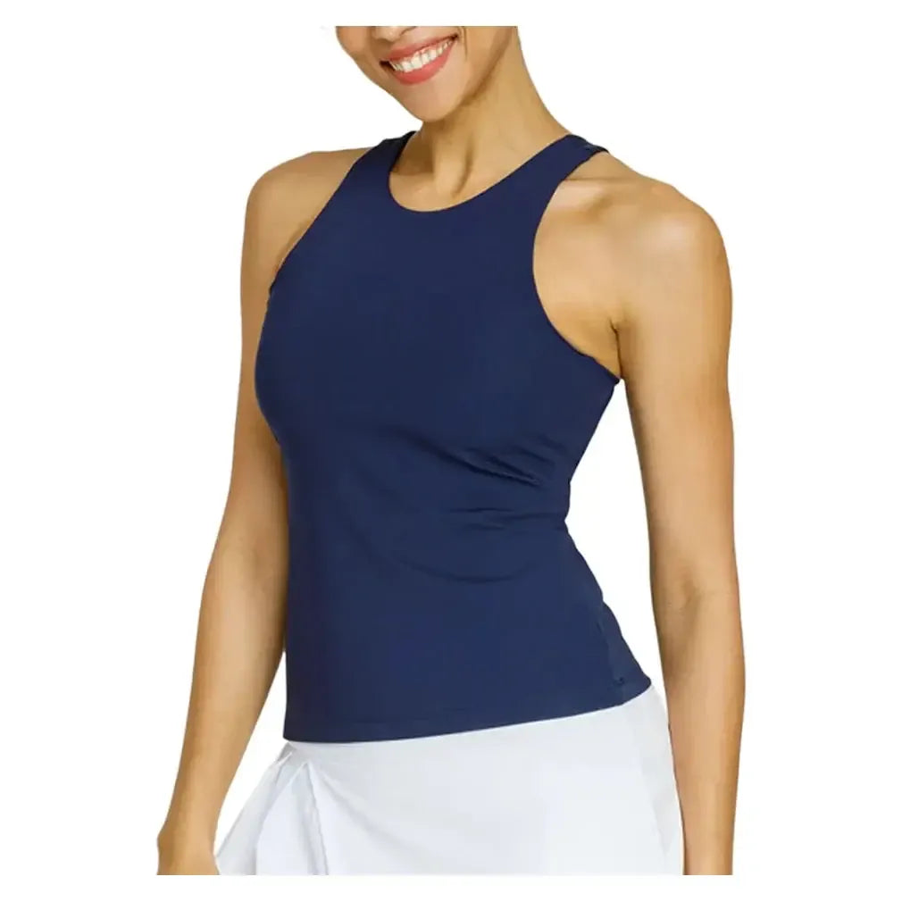 Women's Foundation Hi-Neck Tennis Tank Navy Blue-Apparel-Tail-AX3171-5348U25-Tennis Express