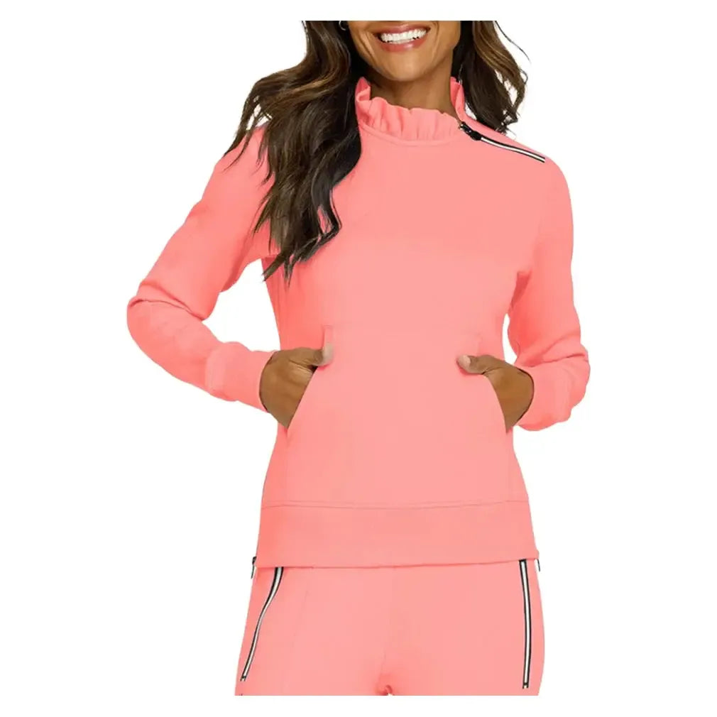 Women's Condoleeza Tennis Sweatshirt Melon Punch-Apparel-Tail-AXX124-8758U25-Tennis Express