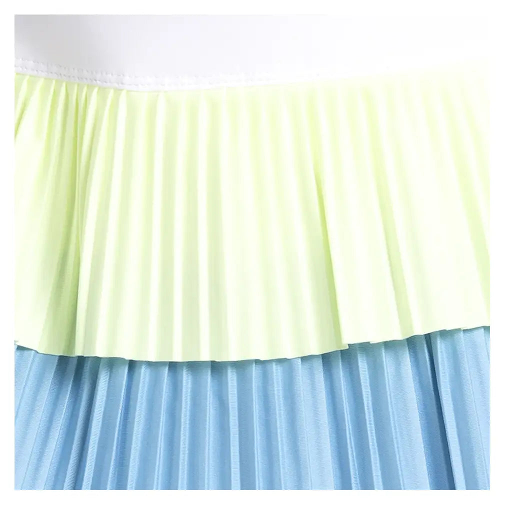 Girls' Doubles Pleated Tennis Skort Parrot and Lemon Frost,Apparel,Lucky In Love,,,Tennis Express,B166-447-7