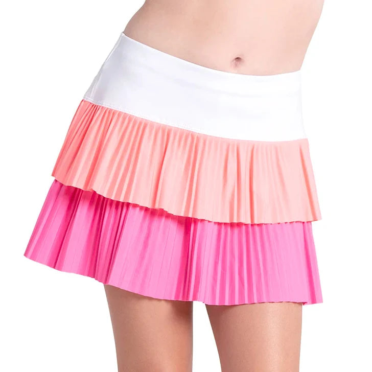 Girls' Doubles Pleated Tennis Skort Taffy-Apparel-Lucky In Love-B166-695-2-Tennis Express