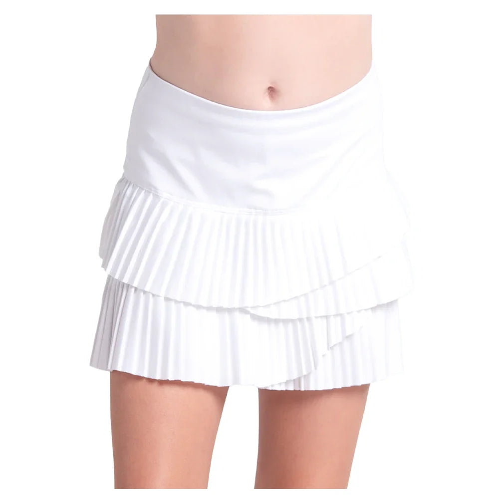 Girls' Ripple Tier Pleated Tennis Skort-Apparel-Lucky In Love-B182-110-Tennis Express