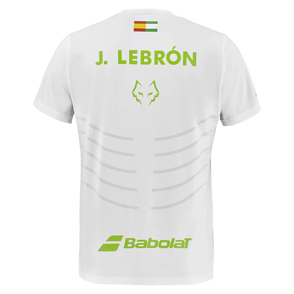 Mens Juan Lebron Replica Tennis Top White-Apparel-Babolat-B6MS26012-1000S25-2-2-[Sku]-Tennis Express