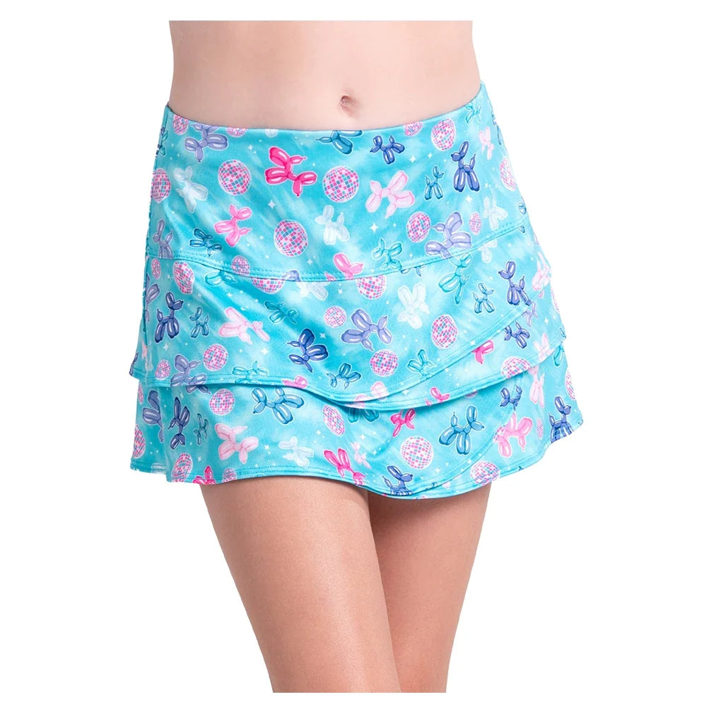 Girls' Printed Tennis Skort-Apparel-Lucky In Love-B70-54G955-Tennis Express