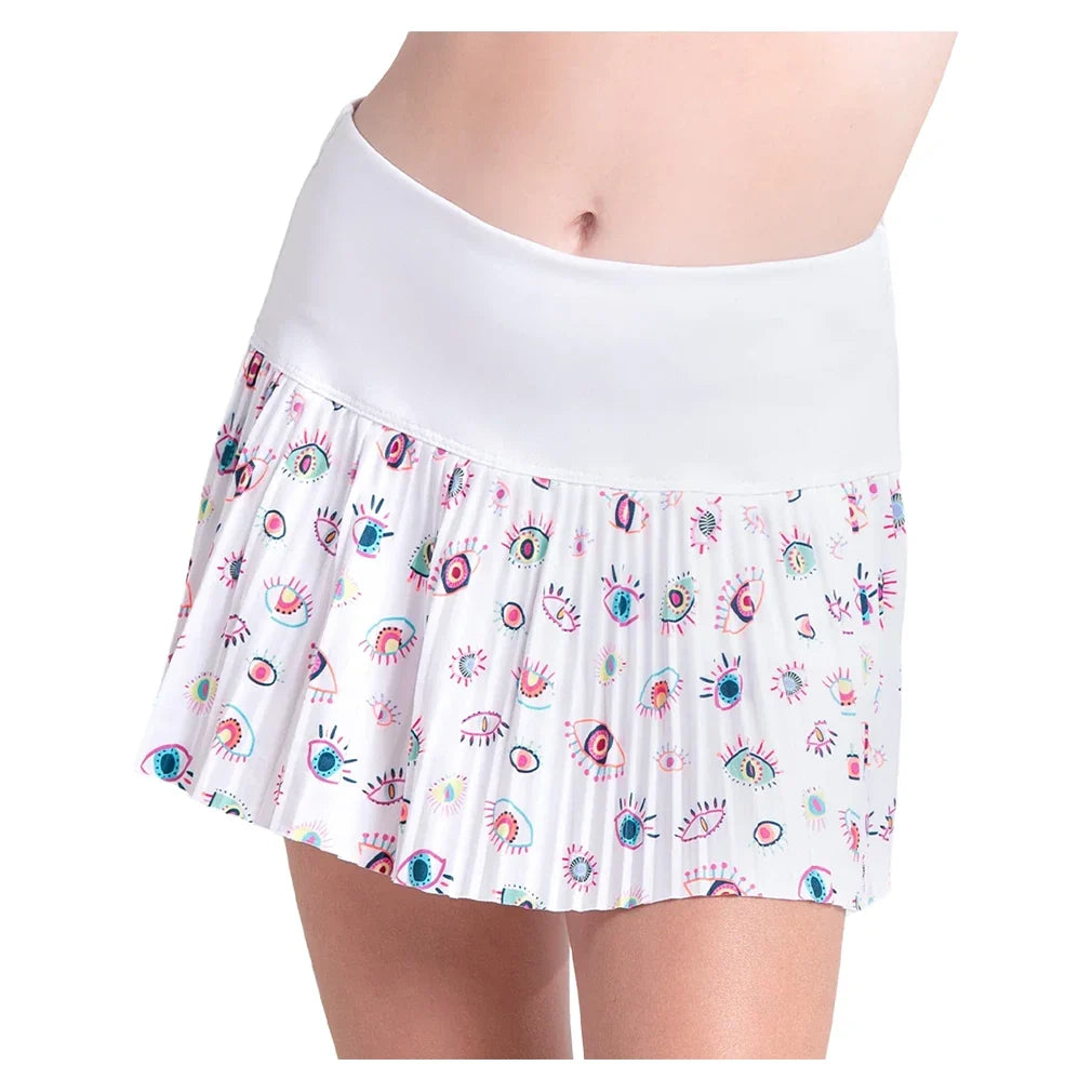 Girls' Pleated Printed Tennis Skort,Apparel,Lucky In Love,50G955 Eye on the Ball,2XS,Tennis Express,B99-50G955