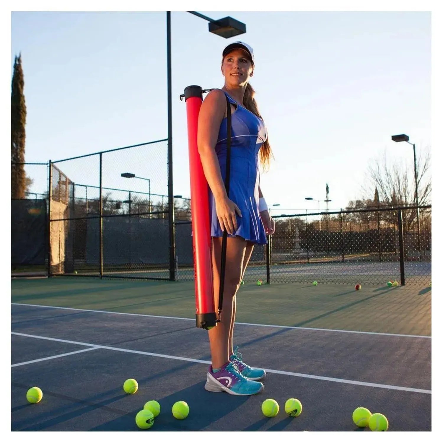 Ballhopper Ball Tube 18 Ball Pick Up Red-Court Equipment-Gamma-BBT-2-Tennis Express