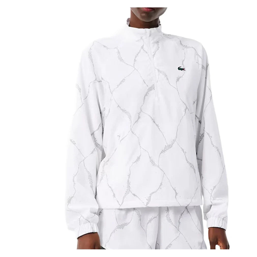 Women's Players Tennis Jacket White,Apparel,Lacoste,White,2(EUR34),Tennis Express,BF6763-001B