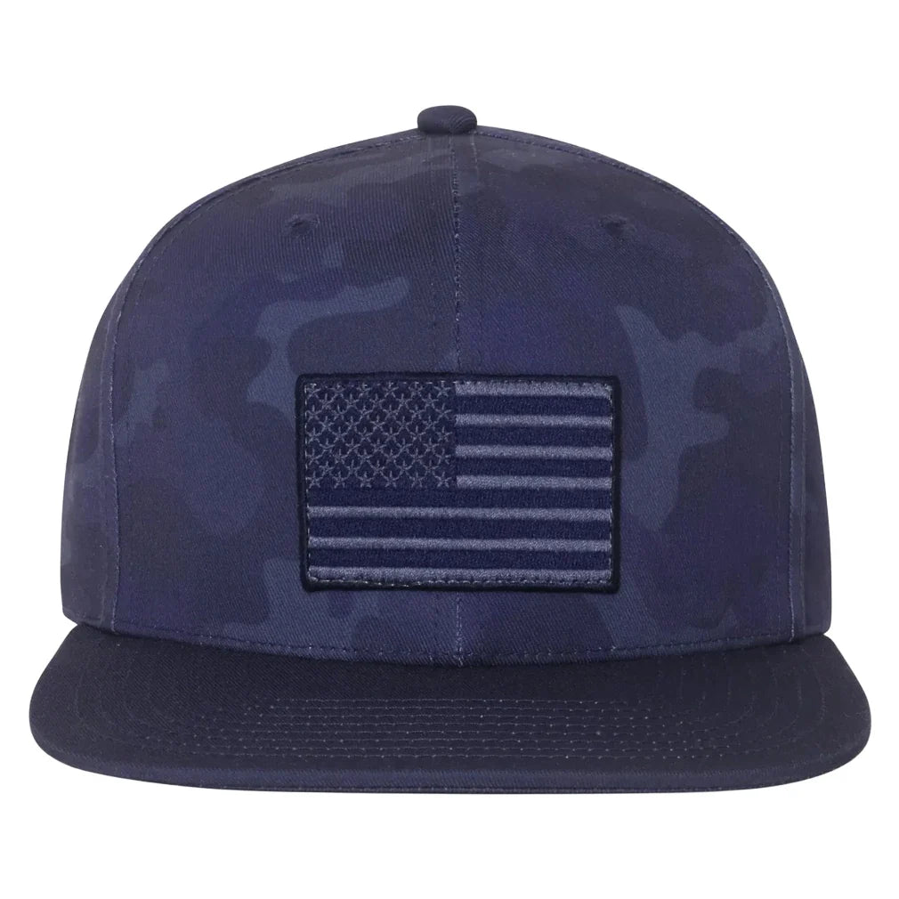 Men's BXV USA Flag Camo Tonal Tennis Hat,Apparel,Boast,Medival Blue Camo,One Size,Tennis Express,BVM13ACC2-F26-NY