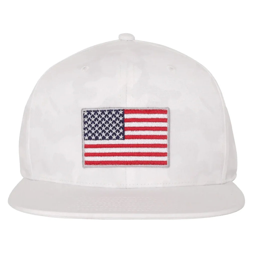 Men's BXV USA Flag Camo Tonal Tennis Hat,Apparel,Boast,White Camo,One Size,Tennis Express,BVM13ACC2-F26-W