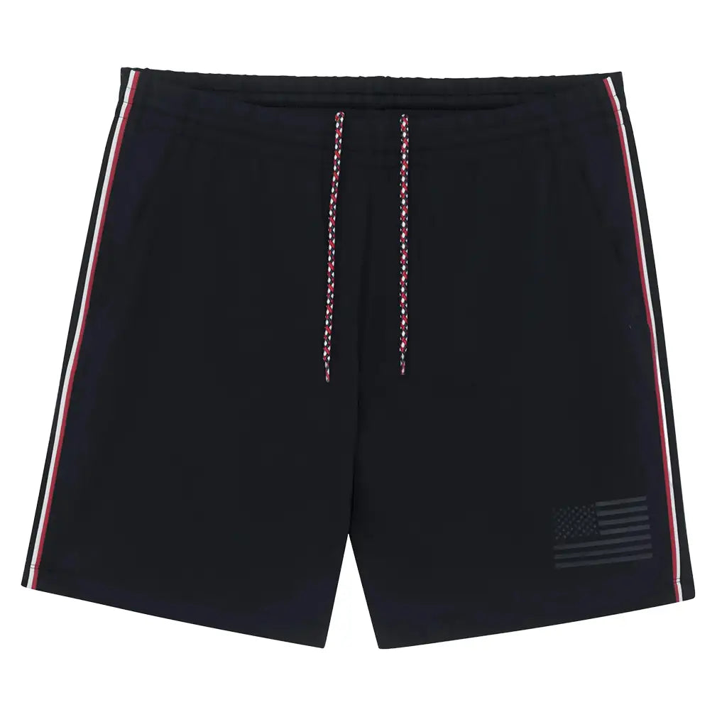 Men's BXV 7 Inch Tipped Court Tennis Short,Apparel,Boast,Black/Racing Red,S,Tennis Express,BVM13SH9-F26-BK-1