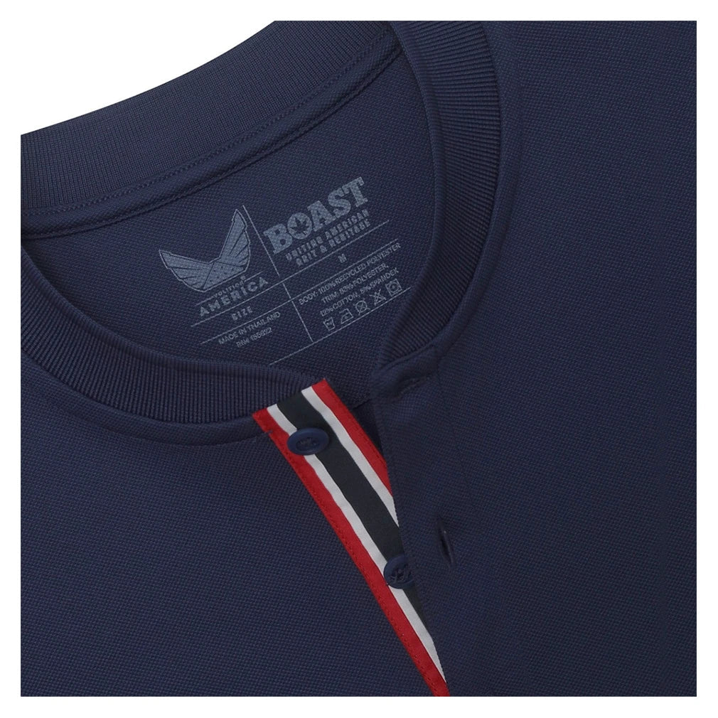 Men's BXV Short Sleeve Performance Tennis Henley,Apparel,Boast,,,Tennis Express,BVM13TP7-F26-Navy1