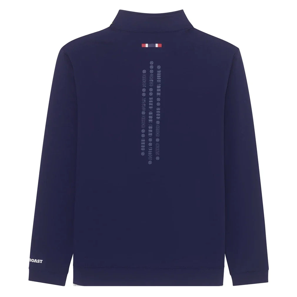 Men's BXV 1-4 Zip Tennis Pullover,Apparel,Boast,,,Tennis Express,BVM13ZP4-F26-Nvy4