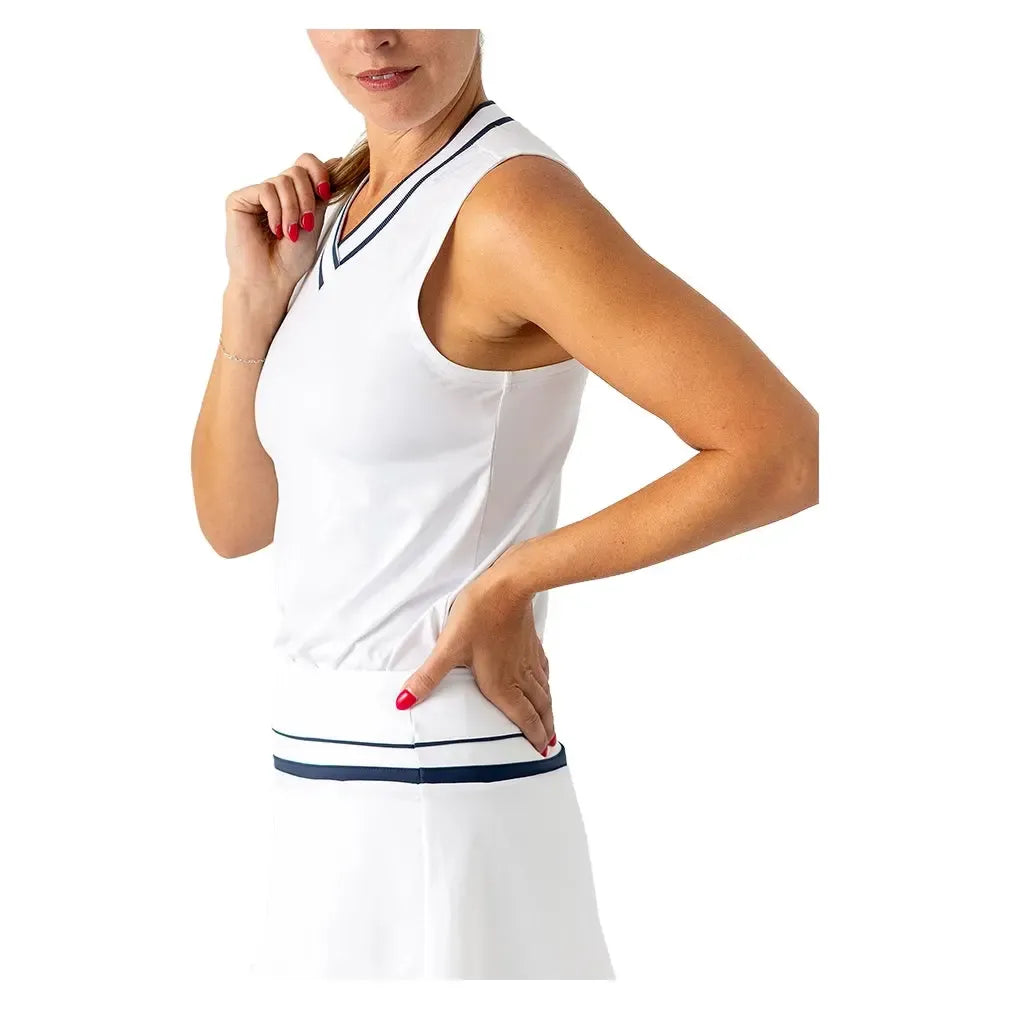 Women's V-Neck Tennis Tank-Apparel-Boast-BW51051-2-Tennis Express