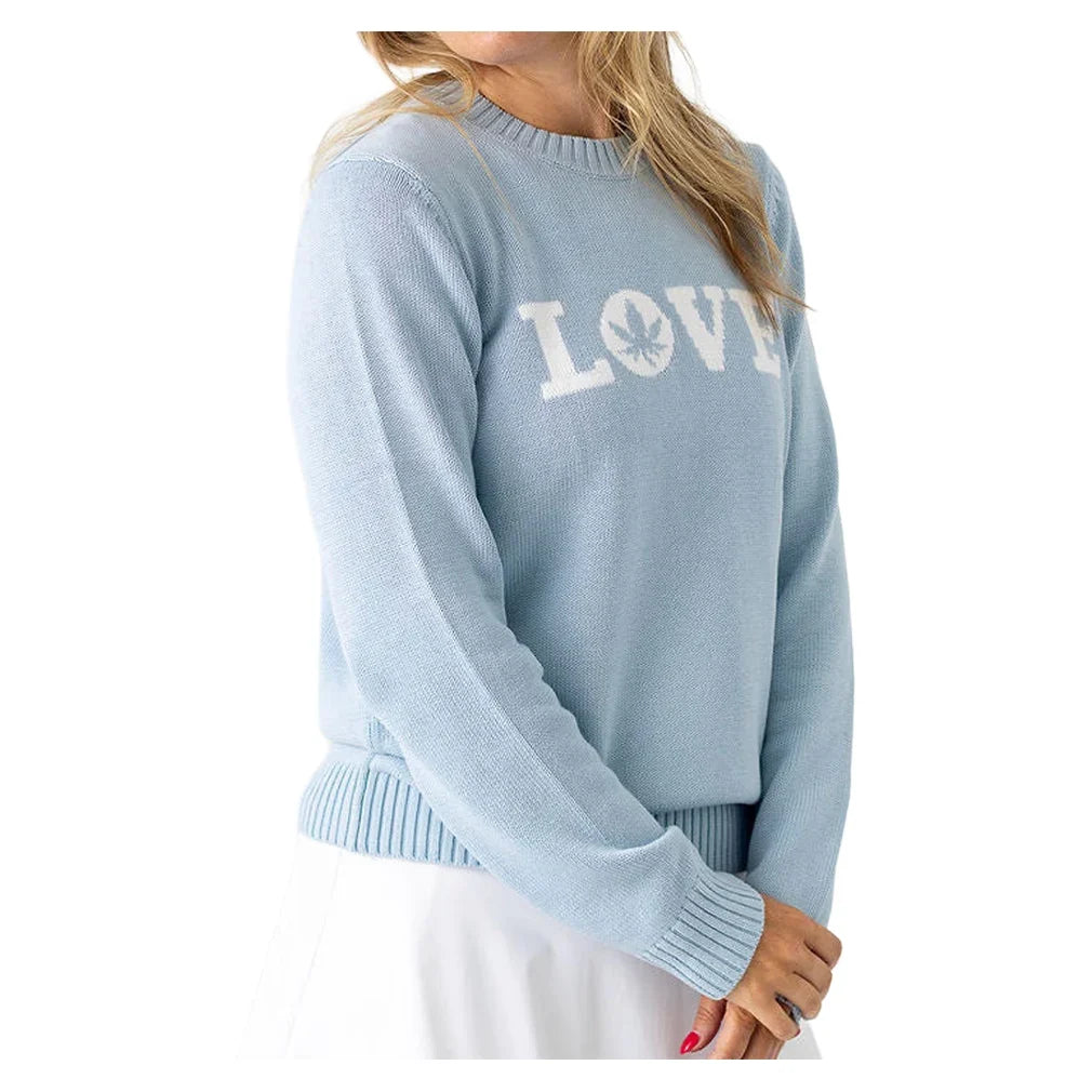 Women's Love Instarsia Crewneck Tennis Sweater-Apparel-Boast-BW55195-2-Tennis Express