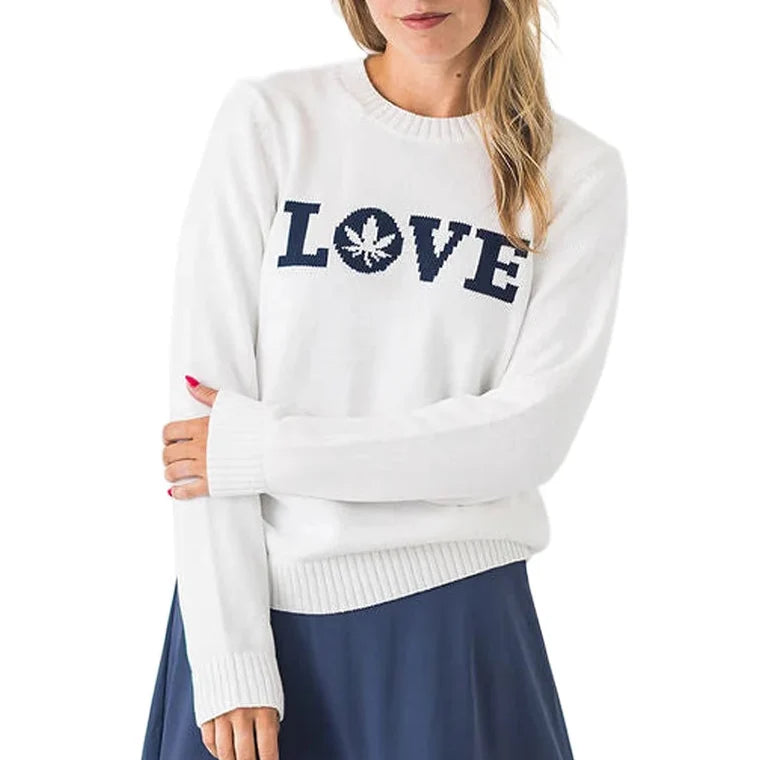 Women's Love Instarsia Crewneck Tennis Sweater-Apparel-Boast-BW55195-w1-709304Tennis Express