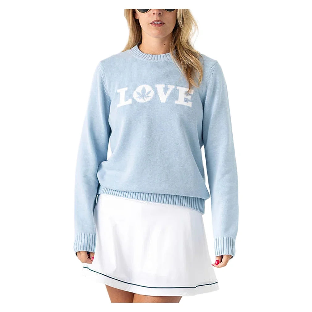 Women's Love Instarsia Crewneck Tennis Sweater-Apparel-Boast-BW55195-709299Tennis Express