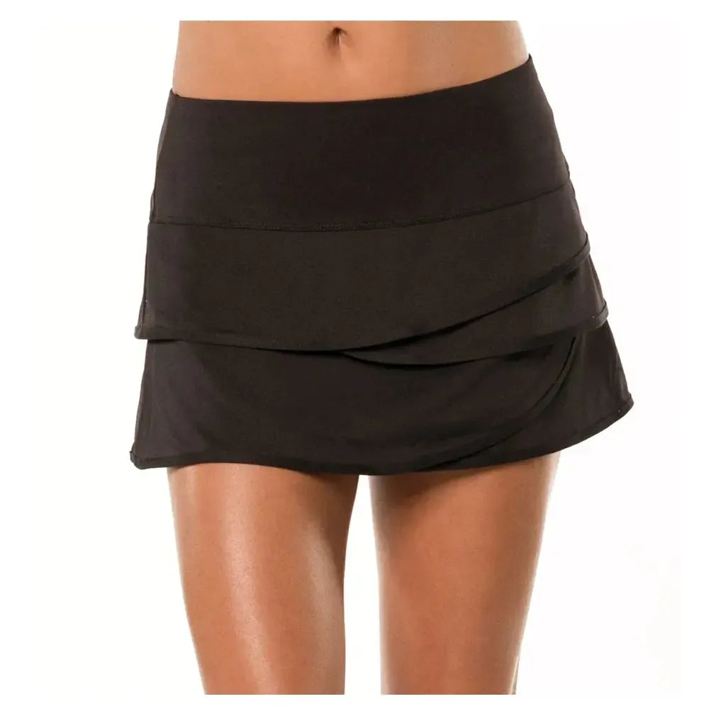 Women's Scallop Tennis Skort-Apparel-Lucky In Love-CB02-BB-B-Tennis Express