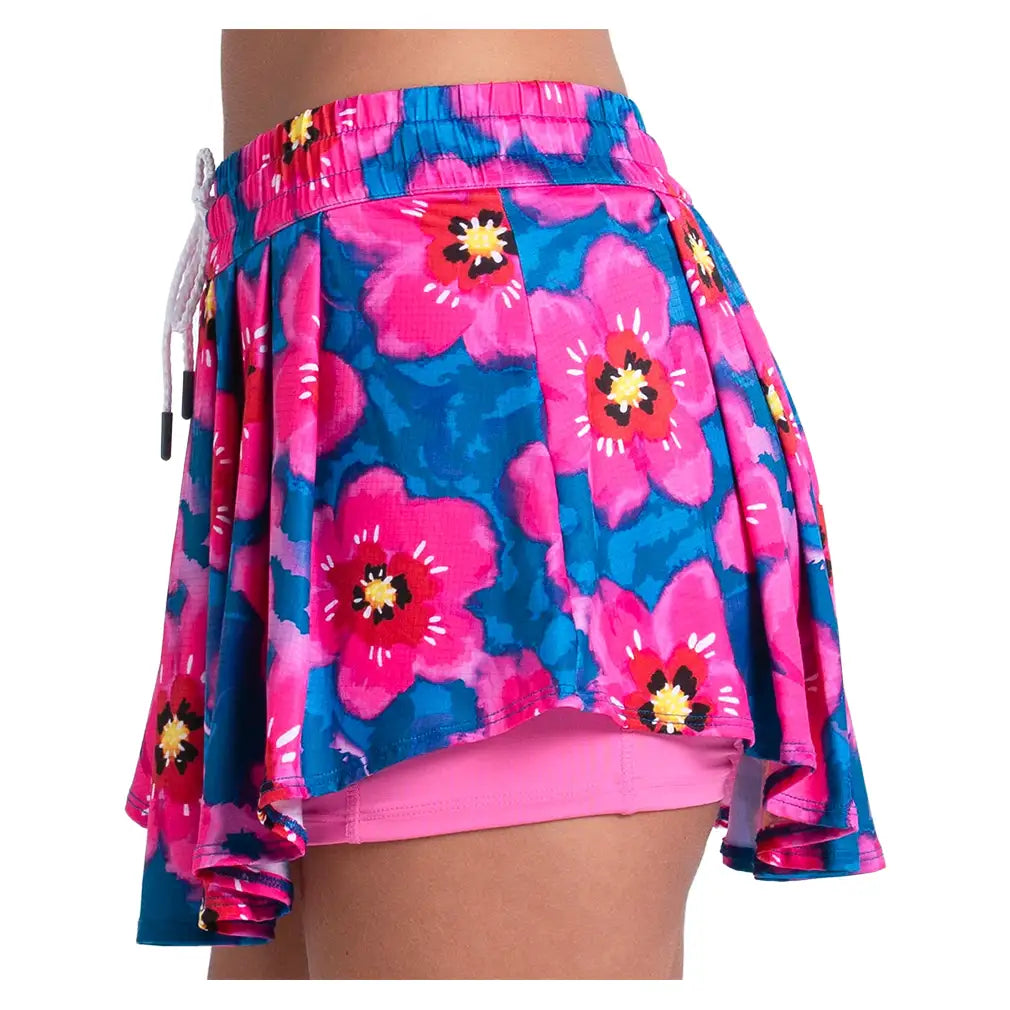 Women's High Waist Super Bloom Tennis Skort Multi,Apparel,Lucky In Love,,,Tennis Express,CB760-07G955S26-6