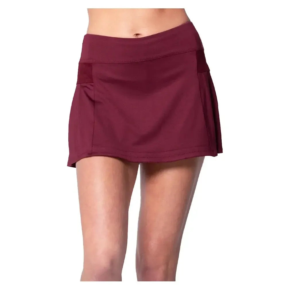 Women's Team Feelin' Young Pleat Tennis Skort-Apparel-Lucky In Love-CB765-600-Tennis Express
