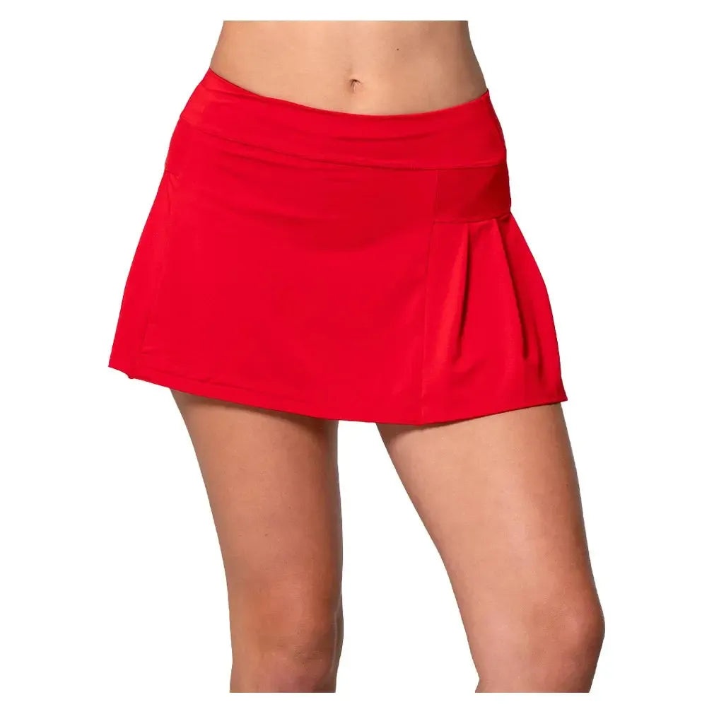 Women's Team Feelin' Young Pleat Tennis Skort-Apparel-Lucky In Love-CB765-603-Tennis Express