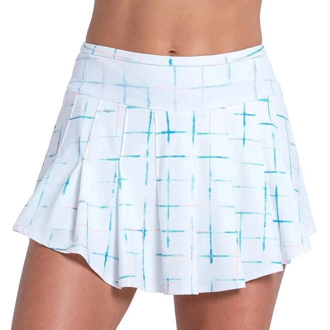 Women's Sun Beat Tennis Skort White,Apparel,Lucky In Love,White,XS,Tennis Express,CB785-26F110