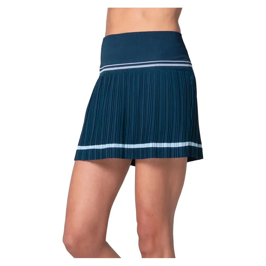 Women's Motion Pleated Tennis Skort Midnight-Apparel-Lucky In Love-CB794-401B-2-Tennis Express