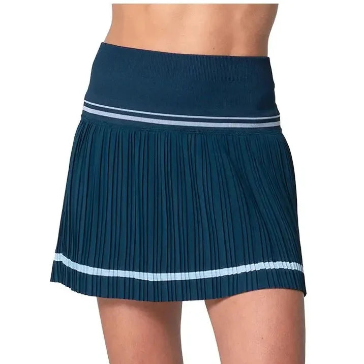 Women's Motion Pleated Tennis Skort Midnight-Apparel-Lucky In Love-CB794-401B-Tennis Express