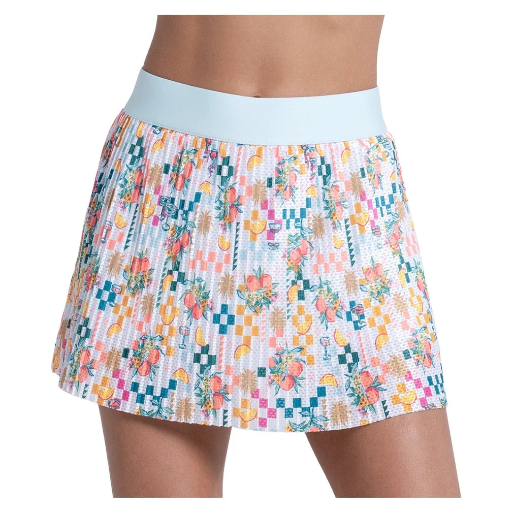 Women's Pleated Tennis Skort Multicolor,Apparel,Lucky In Love,15G955 Zesty Print,XS,Tennis Express,CB798-15G955