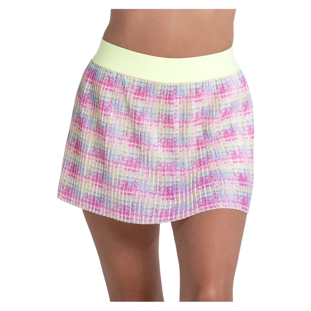 Women's Pleated Tennis Skort Multicolor,Apparel,Lucky In Love,17G955 Glow Get 'Em Print,XS,Tennis Express,CB798-17G955
