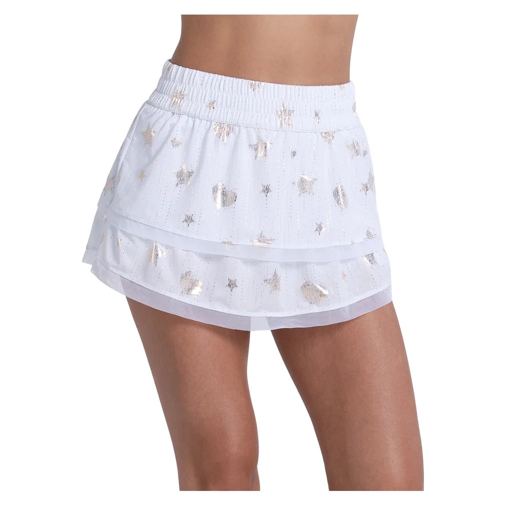 Women's Tennis Skort,Apparel,Lucky In Love,976 Golden Hearts,XS,Tennis Express,CB824-976