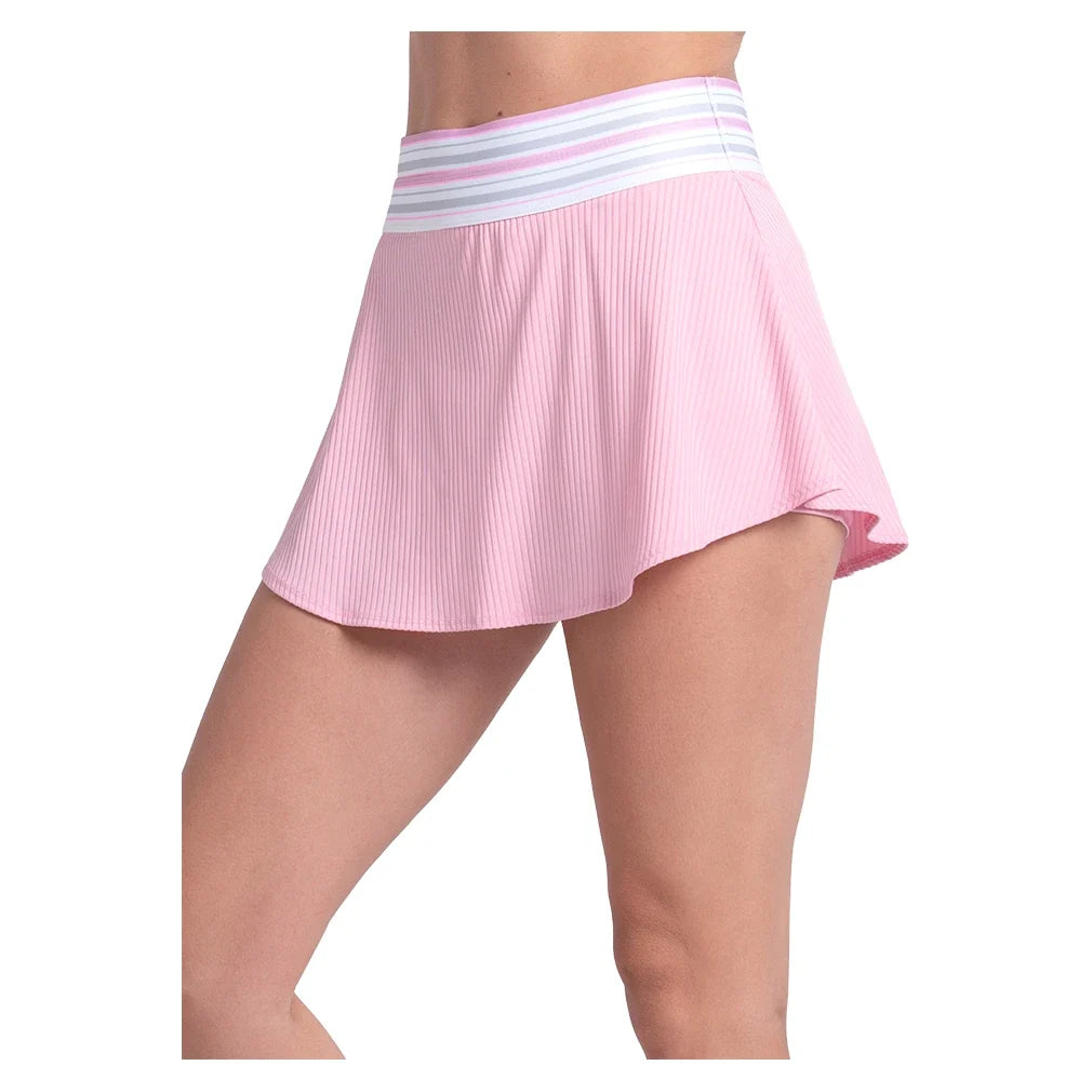 Women's High Waist Weave Tennis Skort Paris Pink,Apparel,Lucky In Love,,,Tennis Express,CB825-679-3
