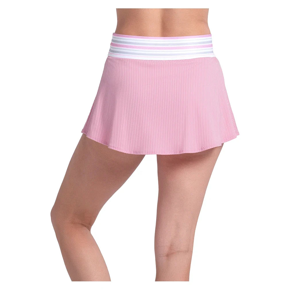 Women's High Waist Weave Tennis Skort Paris Pink,Apparel,Lucky In Love,,,Tennis Express,CB825-679-4