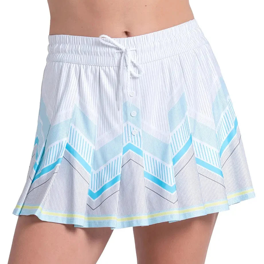 Women's High Waist Lavish Lane Tennis Skort White,Apparel,Lucky In Love,White,XS,Tennis Express,CB832-27F110-3