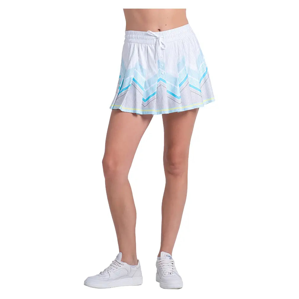 Women's High Waist Lavish Lane Tennis Skort White,Apparel,Lucky In Love,,,Tennis Express,CB832-27F110-5
