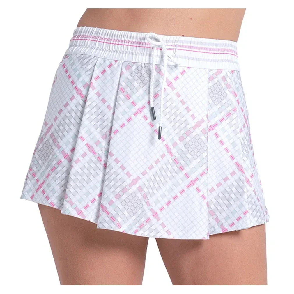 Women's High Waist Weave It To Me Tennis Skort White,Apparel,Lucky In Love,White,XS,Tennis Express,CB834-34F110