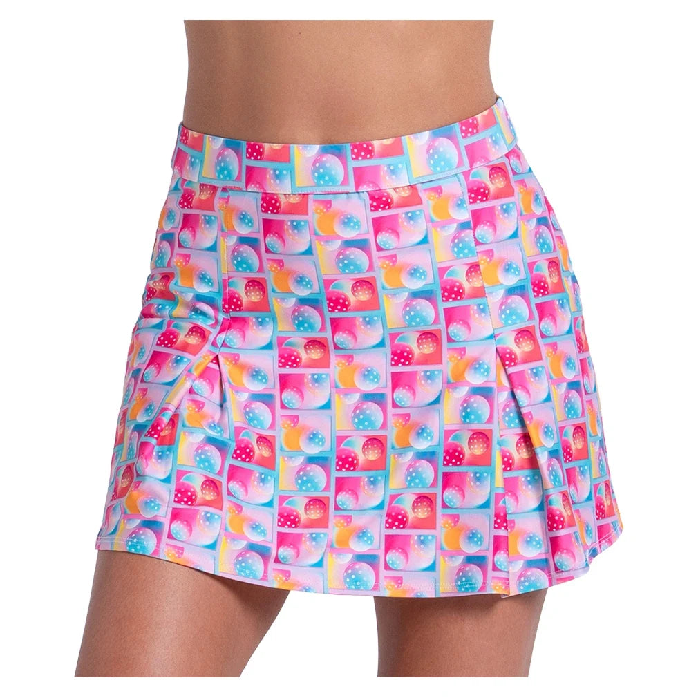 Women's Pickleball Skort Multicolor,Apparel,Lucky In Love,11G955 Bubble Pop,XS,Tennis Express,CB851-11G955