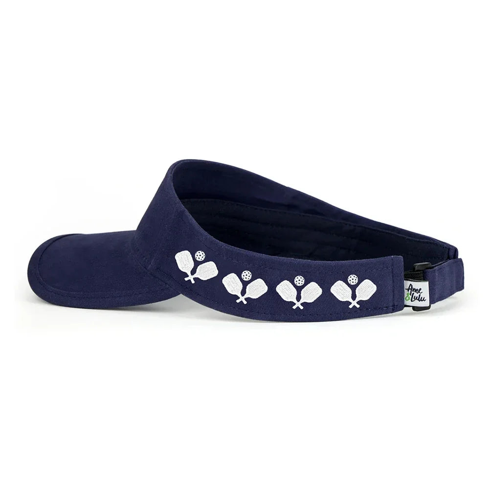 Country Club Visor Paddles-Apparel-Ame and Lulu-CCV-P-Navy-Tennis Express