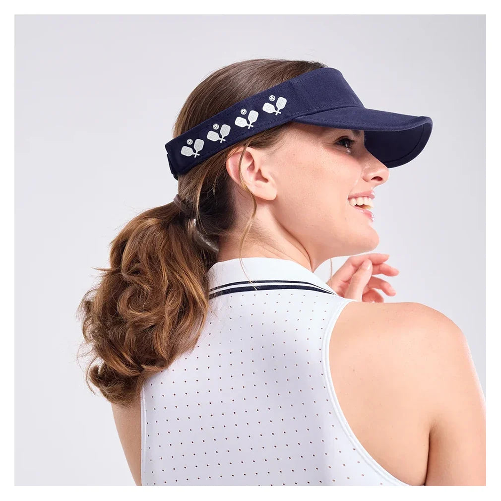 Country Club Visor Paddles-Apparel-Ame and Lulu-CCV-P-Navy2-Tennis Express