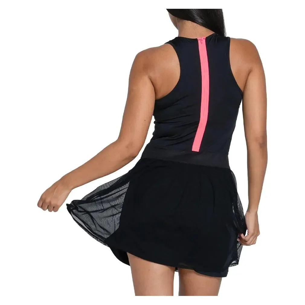 Women's Next Level Tennis Dress Black-Apparel-Lucky In Love-CD29-001B-1-Tennis Express