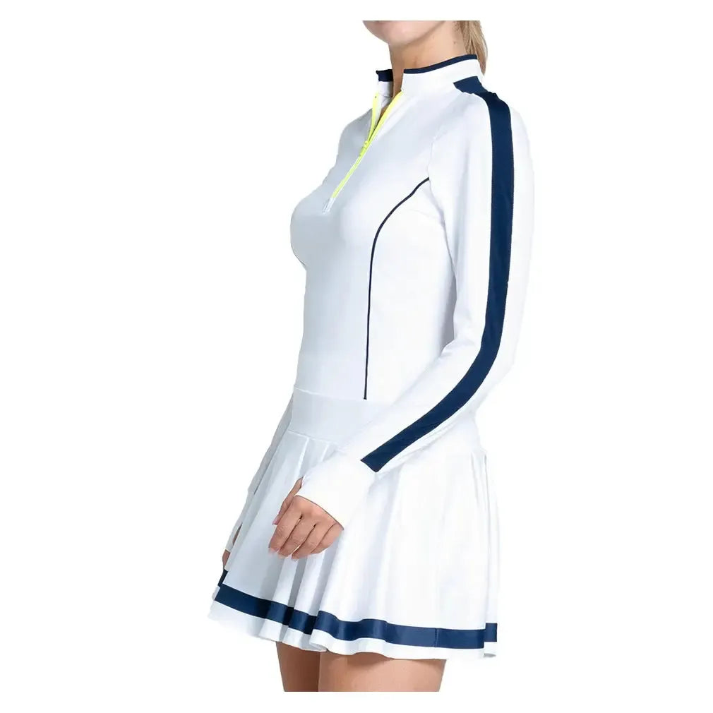 Women's Fast Motion Long Sleeve Tennis Dress Midnight-Apparel-Lucky In Love-CD34-01C401B-2-2-[Sku]-Tennis Express