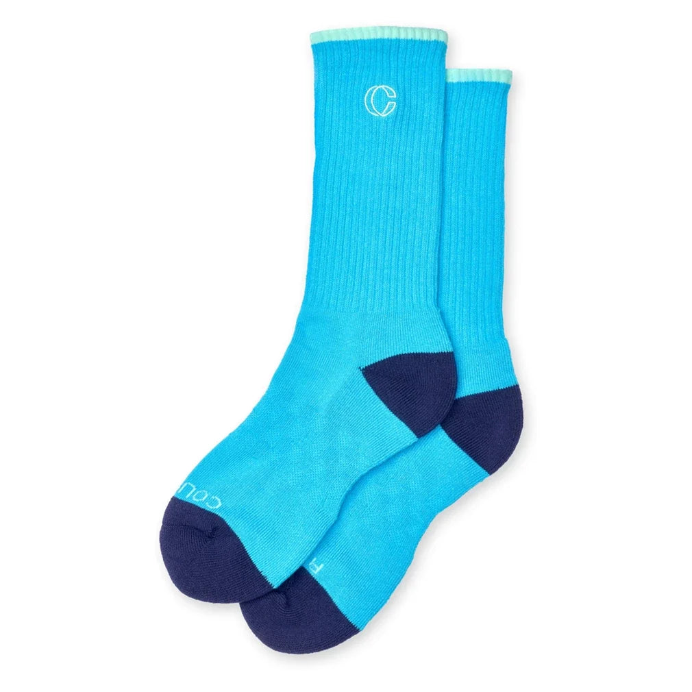 Women's Club Tennis Socks Blue and Navy,Socks,Courting,Blue/Navy,S (5-9),Tennis Express,CLUBSOCK-COOB