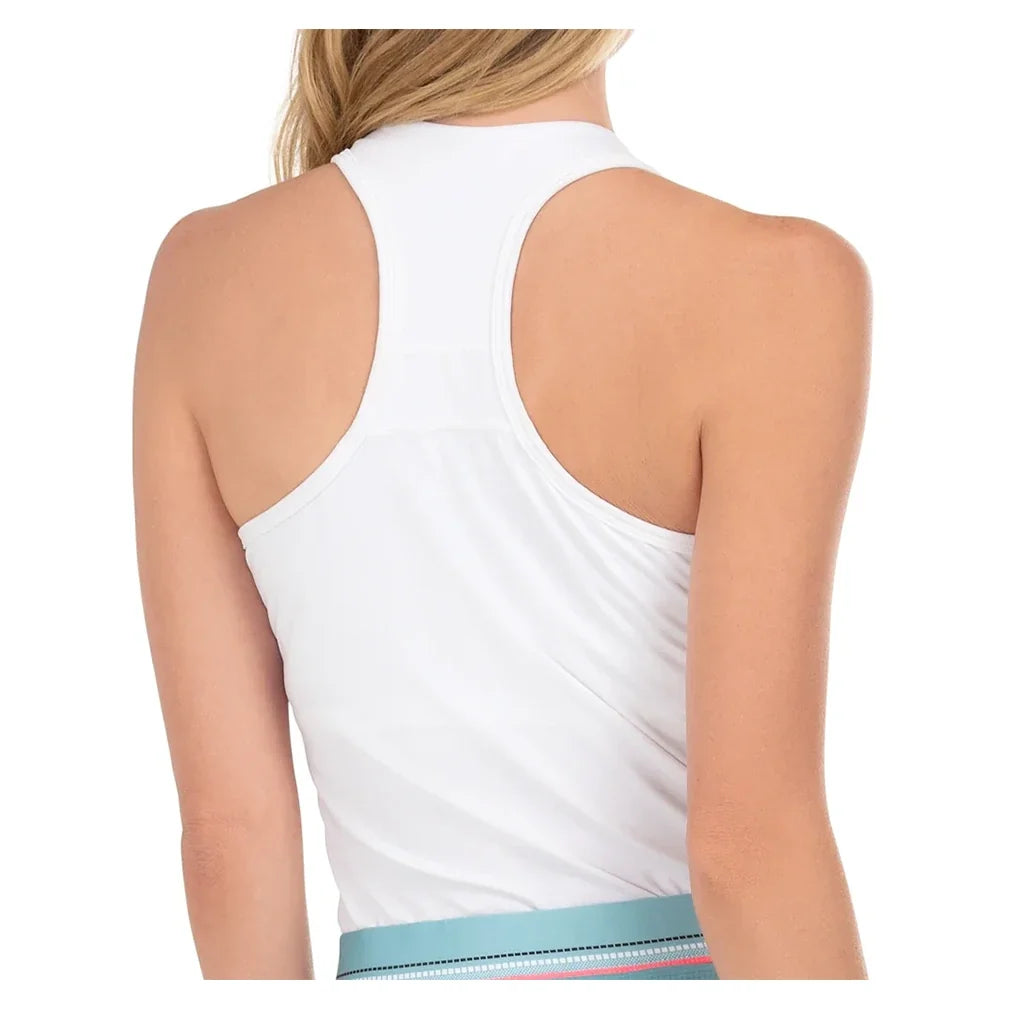 Women's V-Neck Tennis Tank with Bra,Apparel,Lucky In Love,,,Tennis Express,CT60-B-W2