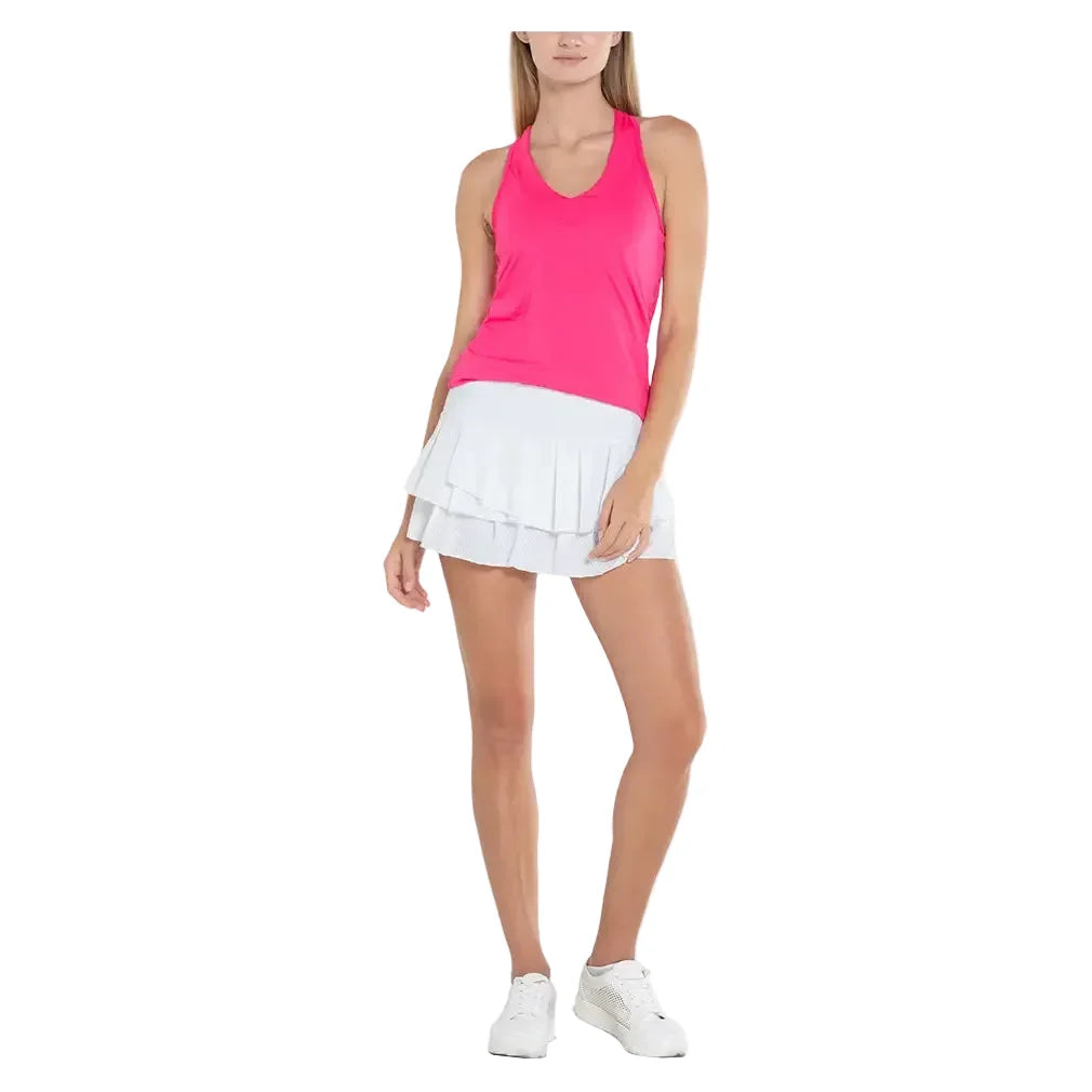 Women's V-Neck Tennis Tank with Bra-Apparel-Lucky In Love-, [current_file_name-Tennis Express
