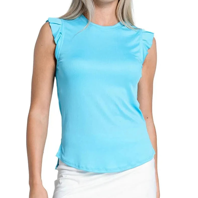 Women's Bring It On Rib Tennis Tank-Apparel-Lucky In Love-CT904-413-Tennis Express