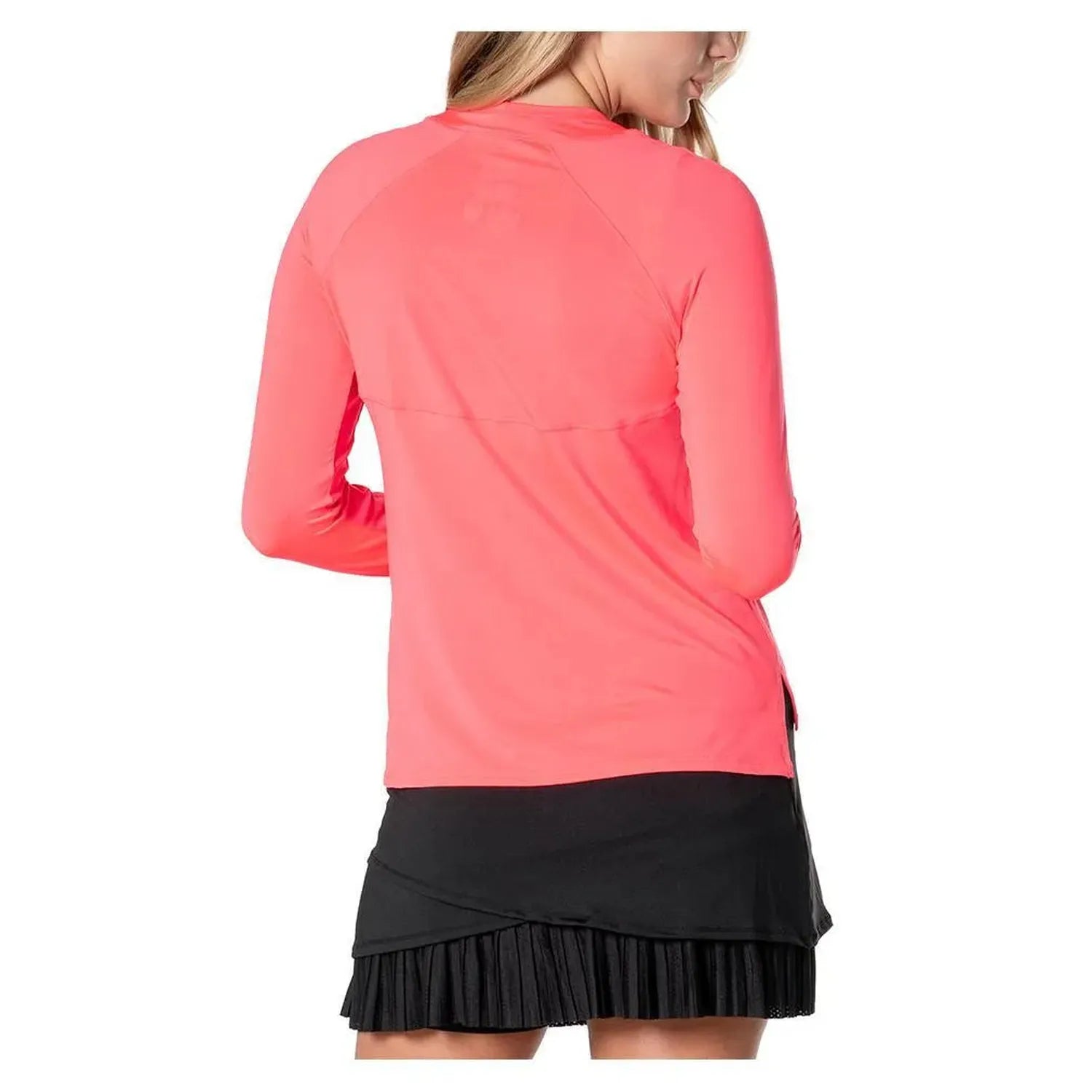 Women's LUV High Low Breezy Long Sleeve Tennis Top-Apparel-Lucky In Love-CT977-647-3-Tennis Express