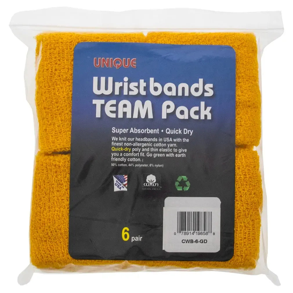 Team Pack Tennis Wristbands 6 Pair-Accessories-Tourna-CWB05copy-Tennis Express