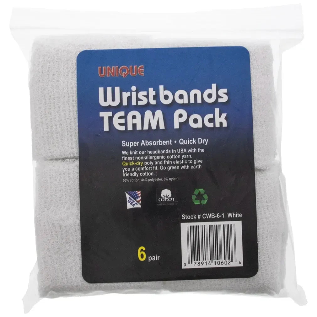 Team Pack Tennis Wristbands 6 Pair-Accessories-Tourna-CWB06copy-Tennis Express