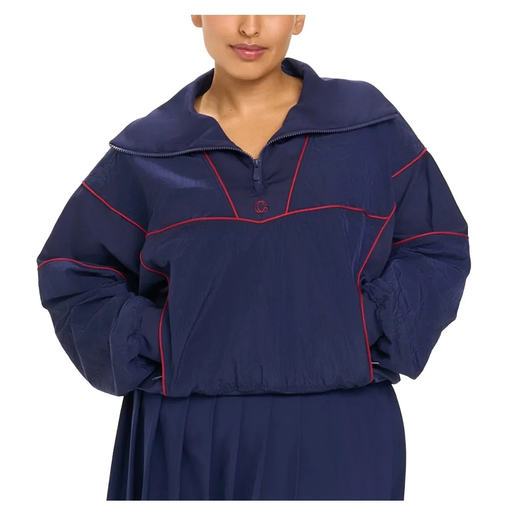 Women's Tiebreaker Tennis Windbreaker Navy,Apparel,Courting,,,Tennis Express,CWSS26WB01-1