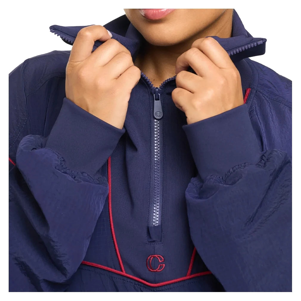 Women's Tiebreaker Tennis Windbreaker Navy,Apparel,Courting,,,Tennis Express,CWSS26WB01-4