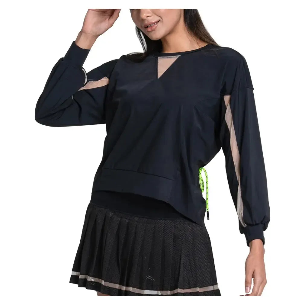 Women's Be Tulle Tennis Throw Over-Apparel-Lucky In Love-CX011-B-Blacke-Tennis Express